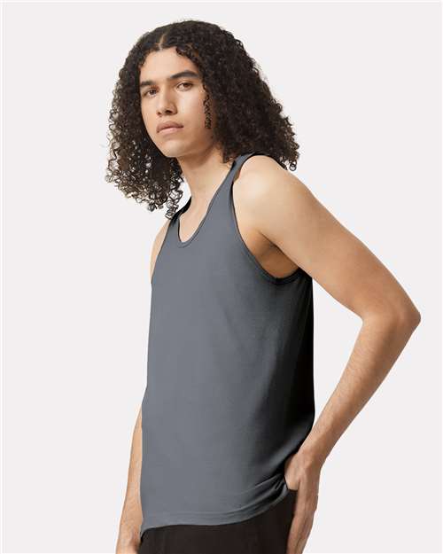 American Apparel 2408 Asphalt — on model side