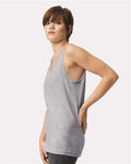 American Apparel 2408 Heather Grey — on model side