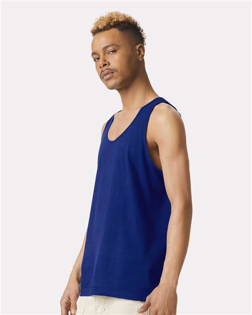 American Apparel 2408 Lapis — on model side