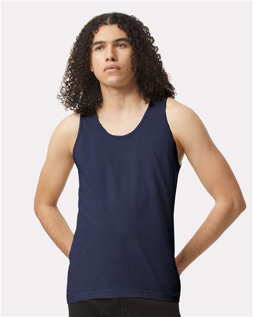 American Apparel 2408 Navy — on model front