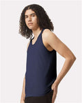 American Apparel 2408 Navy — on model side