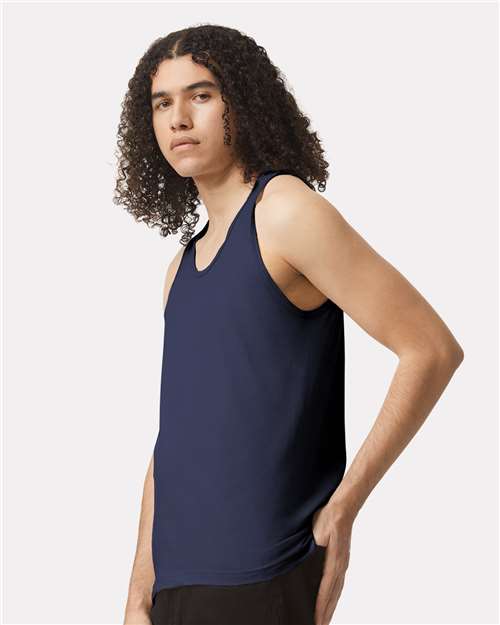 American Apparel 2408 Navy — on model side
