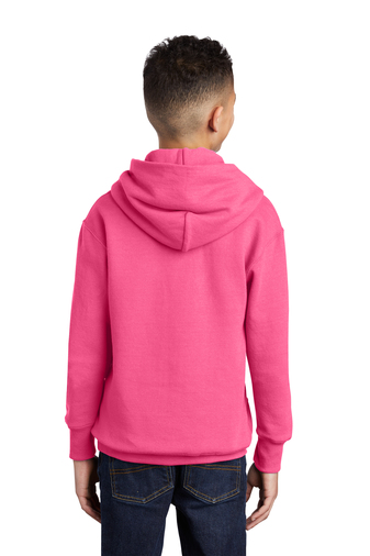 Youth Core Fleece Pullover Hoodie - Neon Pink