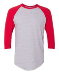 American Apparel BB453W Heather Grey/ Red — front