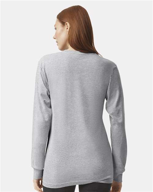 American Apparel 2007 Heather Grey — on model back