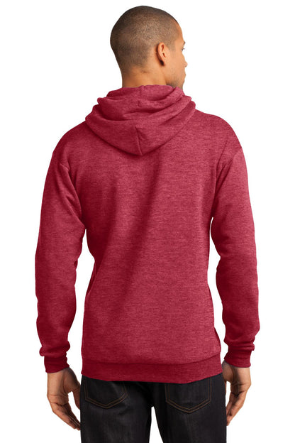 Unisex Core Fleece Pullover Hoodie - Heather Red