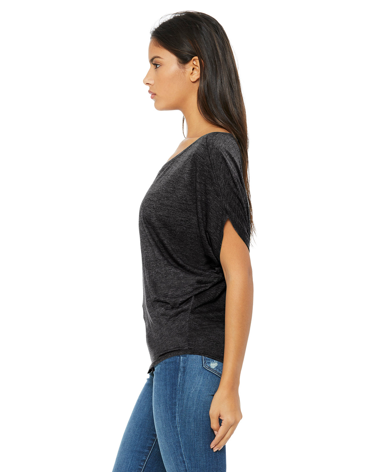 Women's Flowy Circle Top - Heather Dark Gray