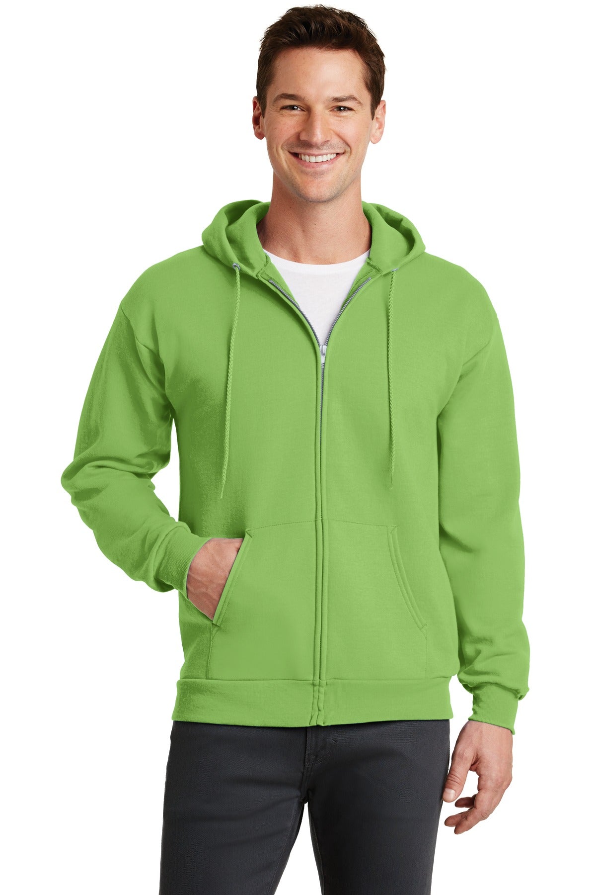 Unisex Core Fleece Full-Zip Hoodie - Lime