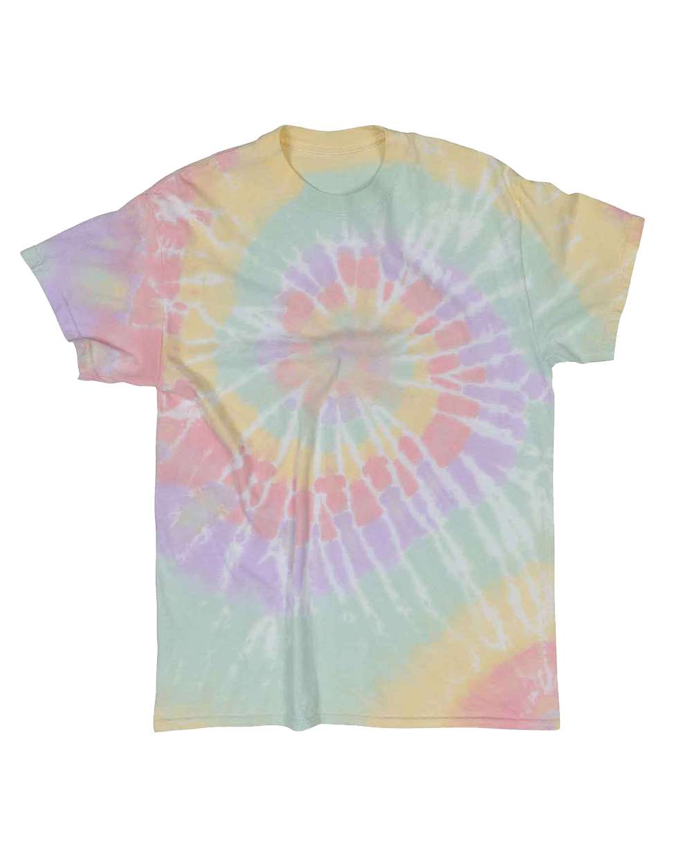Unisex Multi-Color Spiral Short Sleeve T-Shirt - Hawaiian Breeze