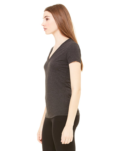 Women's Triblend Short-Sleeve Deep V-Neck T-Shirt - Charcoal Triblend