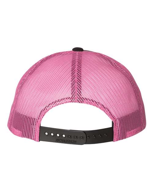 Richardson 115 Black/ Neon Pink — back