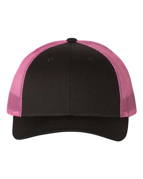Richardson 115 Black/ Neon Pink — front