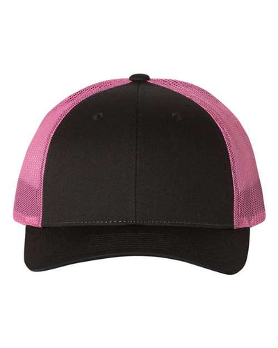 Richardson 115 Black/ Neon Pink — front