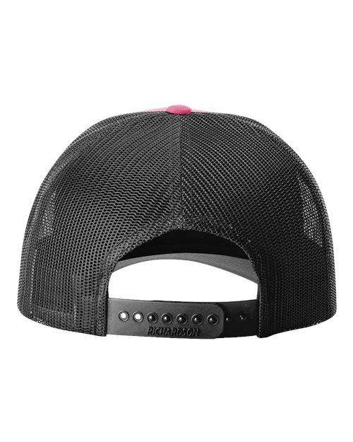 Richardson 115 Hot Pink/ Black — back