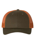Richardson 115 Dark Loden/ Jaffa Orange — front