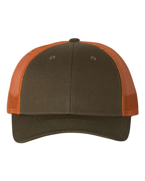 Richardson 115 Dark Loden/ Jaffa Orange — front