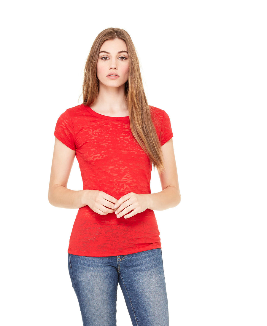 Women's Burnout Tee - Red