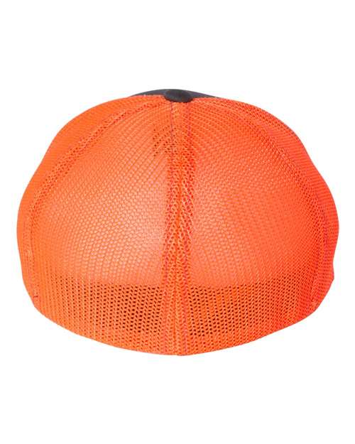 Richardson 110 Charcoal/ Neon Orange — back