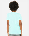 BELLA + CANVAS 3413Y Ice Blue Triblend — on model back