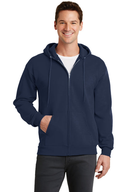 Unisex Core Fleece Full-Zip Hoodie - Navy