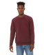 Bella + Canvas 3901 - Unisex Sponge Fleece Raglan Sweatshirt - Maroon