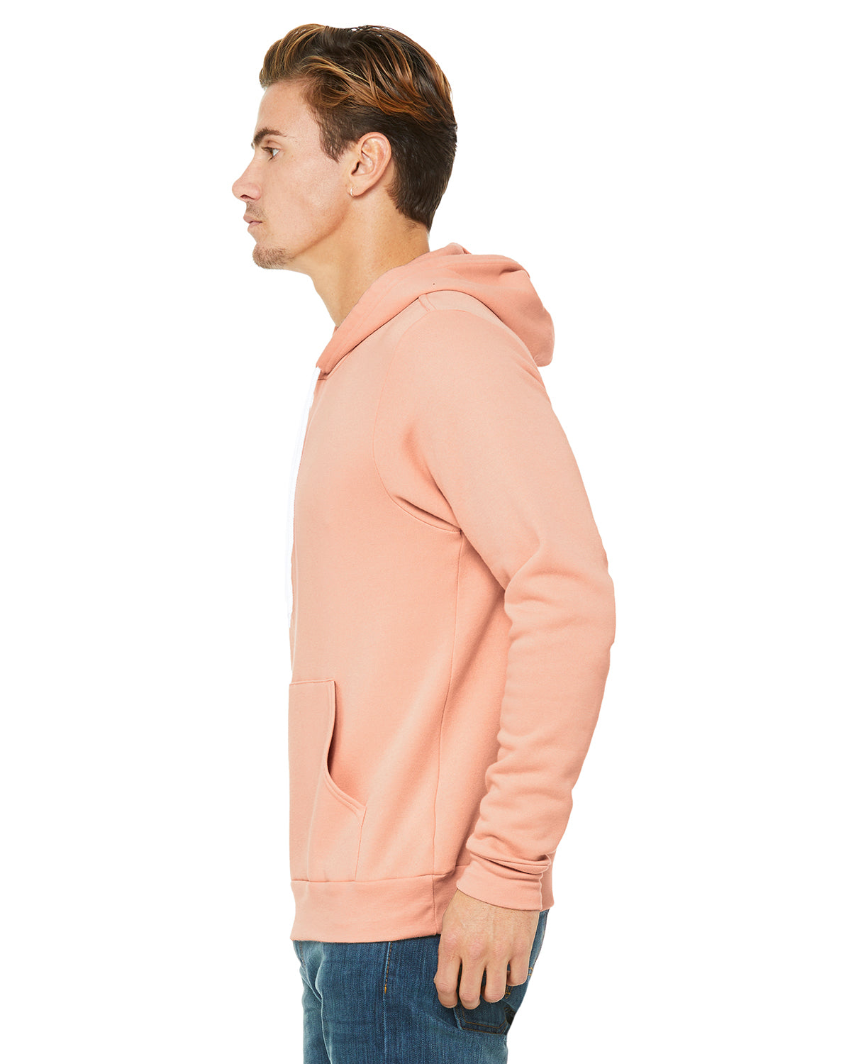 Unisex Sponge Fleece Pullover Hoodie - Peach