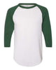 White / Dark Green