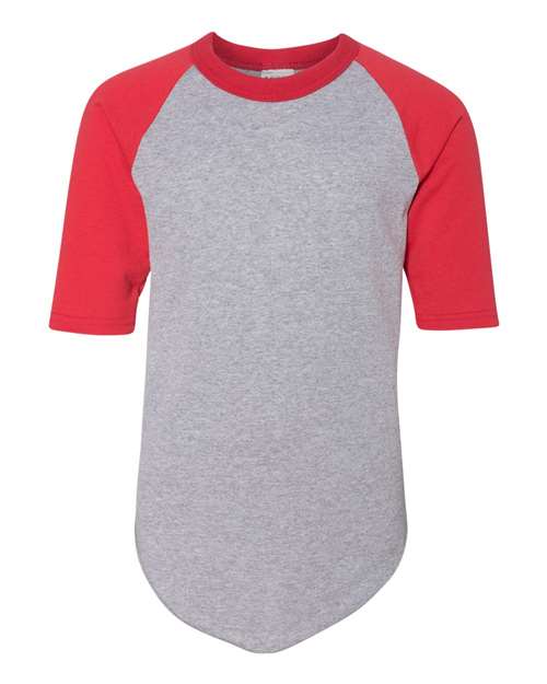 Augusta Sportswear 4421 Athletic Heather/ Red — front