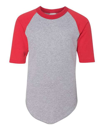 Augusta Sportswear 4421 Athletic Heather/ Red — front