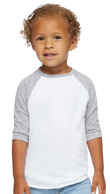 Toddler Baseball T-Shirt - White / Vintage Heather
