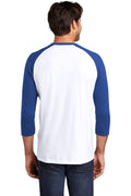 Unisex Perfect Tri 3/4-Sleeve Raglan - Deep Royal / White