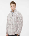 J. America 8454 Oatmeal Heather — on model side