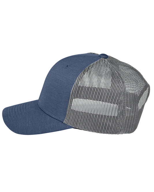 by Yupoong® Unisex Zone Sonic Heather Trucker Cap - Sport Dark Navy Heather / S Gray