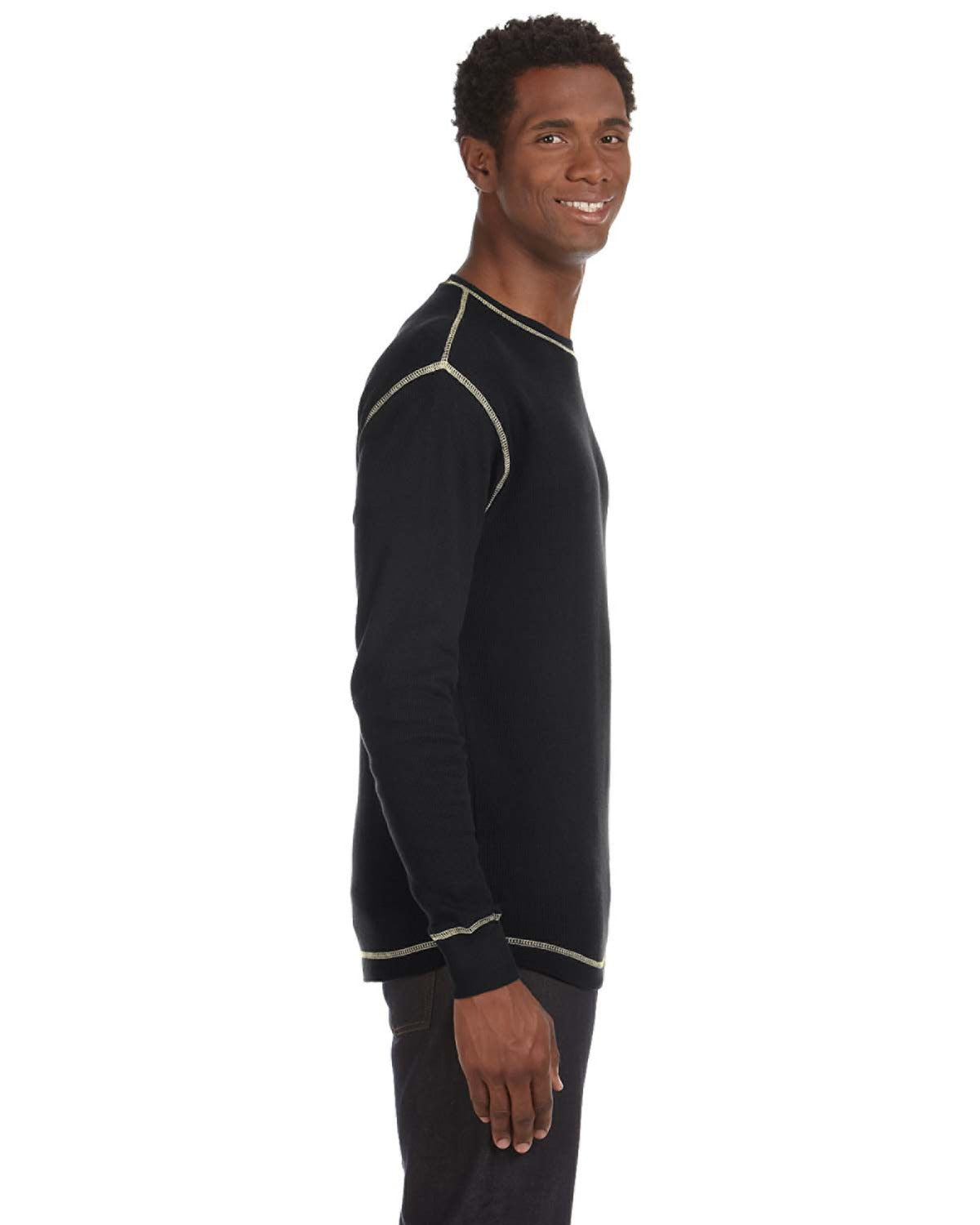 Men's Vintage Long-Sleeve Thermal T-Shirt - Black / Vintage White