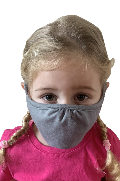 48 Pack - Next Level Youth Eco Performance Face Cover - Dark Heather Gray