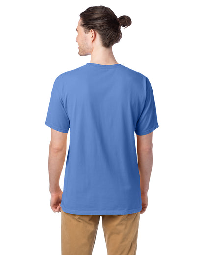 100% Ringspun Cotton Garment-Dyed T-Shirt - PORCH BLUE