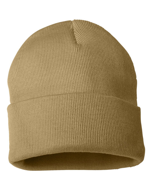 12" Solid Knit Beanie - Camel