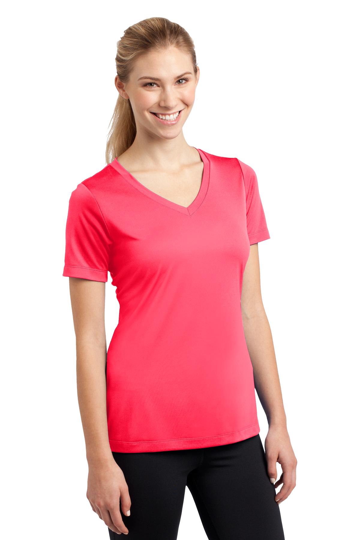 Women's PosiCharge Competitor V-Neck Tee - Hot Coral