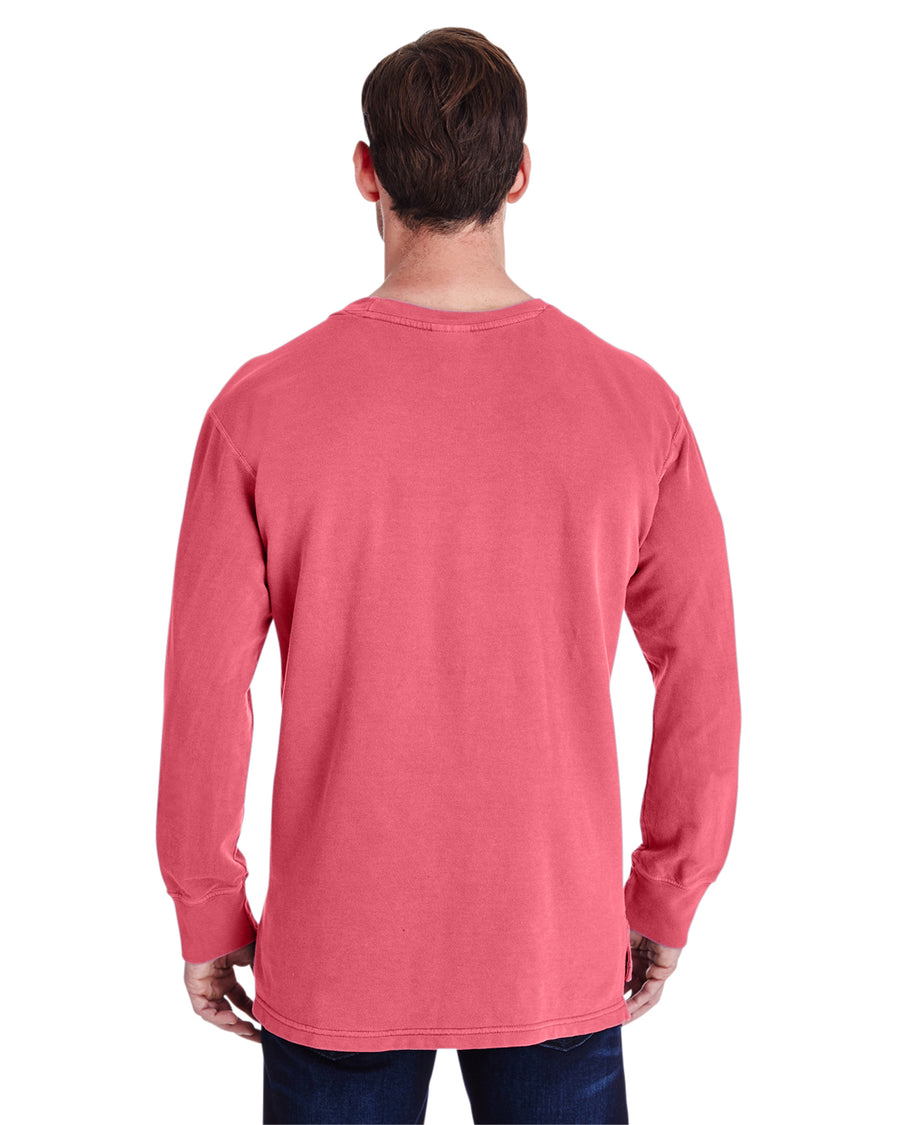 Unisex French Terry Crew With Pocket - Watermelon