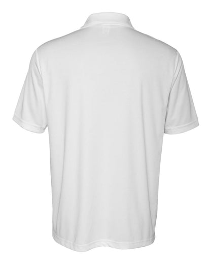 Unisex Performance Three-Button Mesh Polo - White