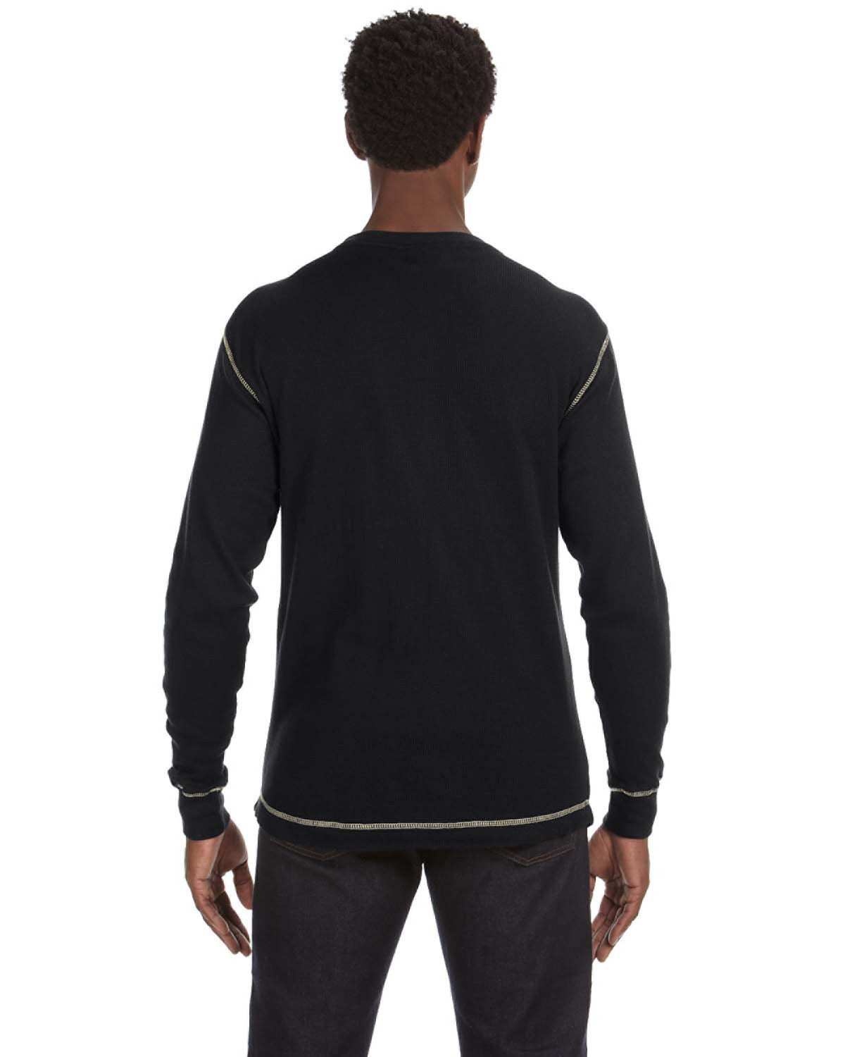 Men's Vintage Long-Sleeve Thermal T-Shirt - Black / Vintage White