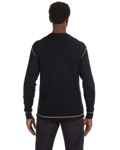 Men's Vintage Long-Sleeve Thermal T-Shirt - Black / Vintage White