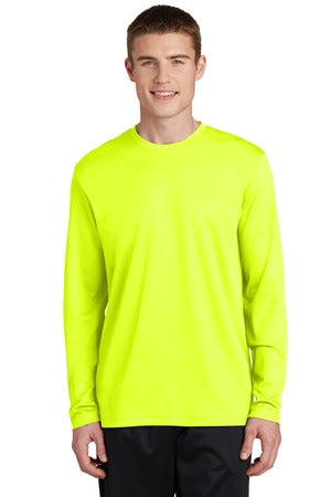 Unisex PosiCharge RacerMesh Long Sleeve Tee - Neon Yellow