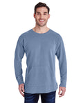 Unisex French Terry Crew With Pocket - Blue Jean