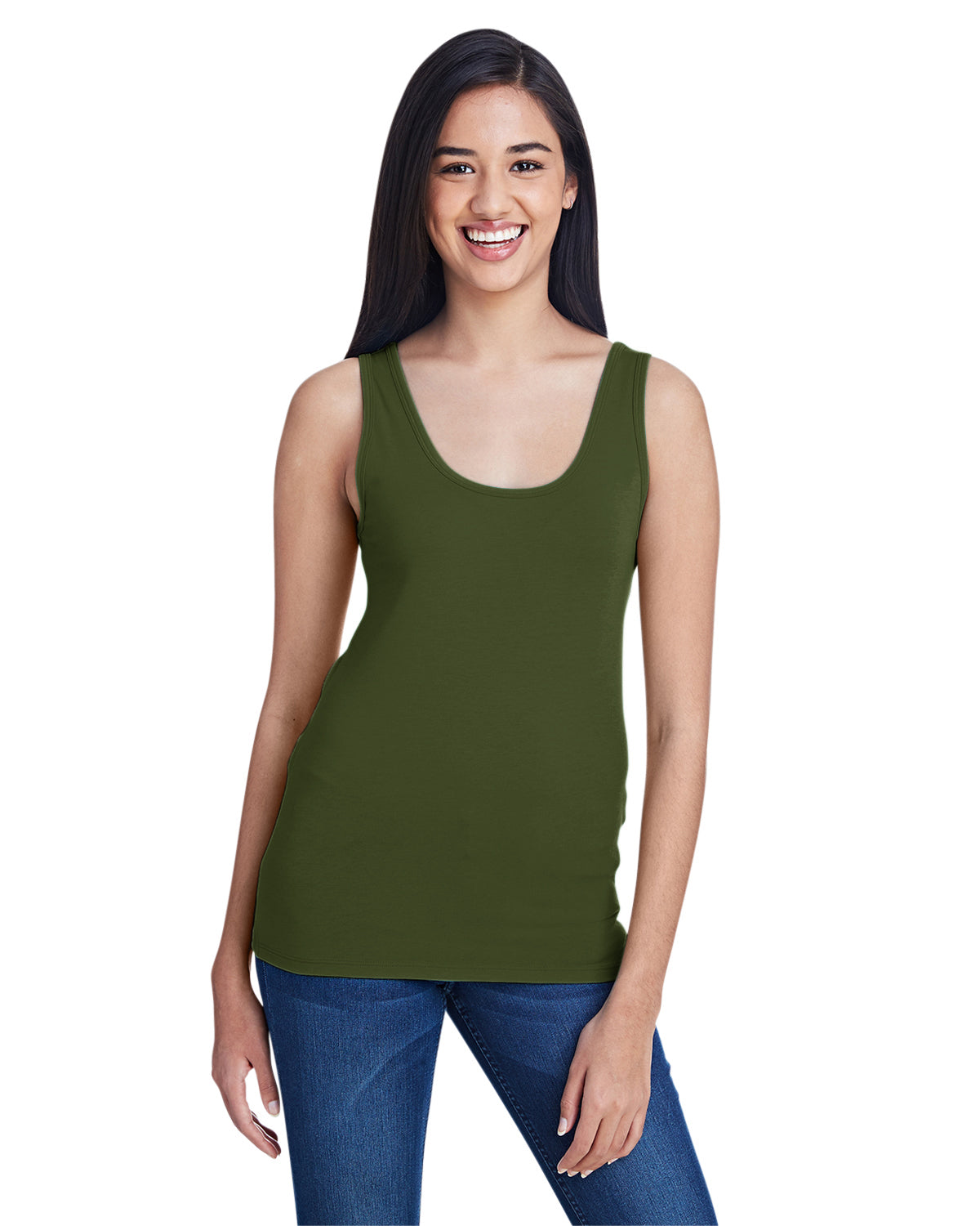 Women's Stretch Tank - City Green