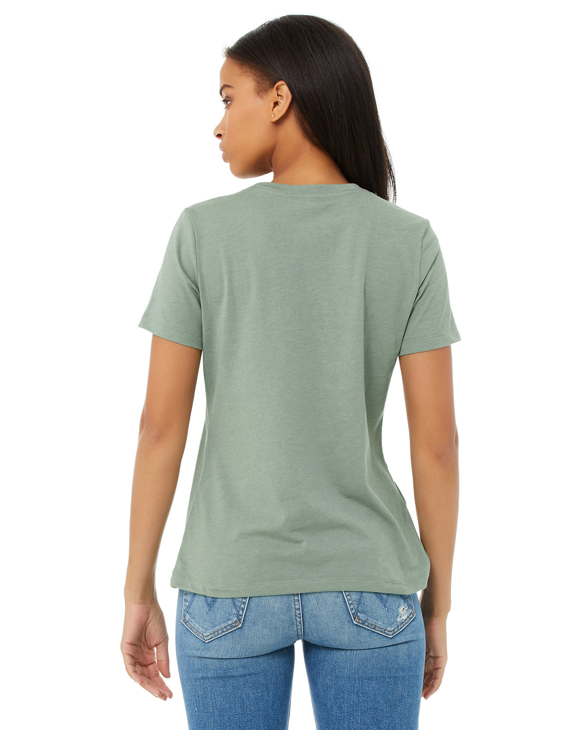 Women's Heathered Relaxed Jersey Short-Sleeve T-Shirt - Heather Sage