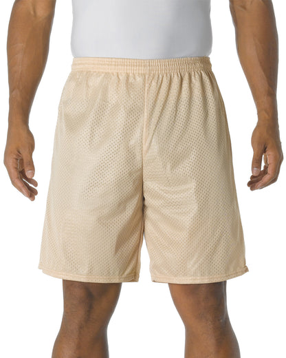Unisex Nine Inch Inseam Mesh Short - Vegas Gold
