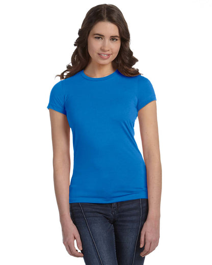 Women's Cotton/Polyester Tee - Neon Blue