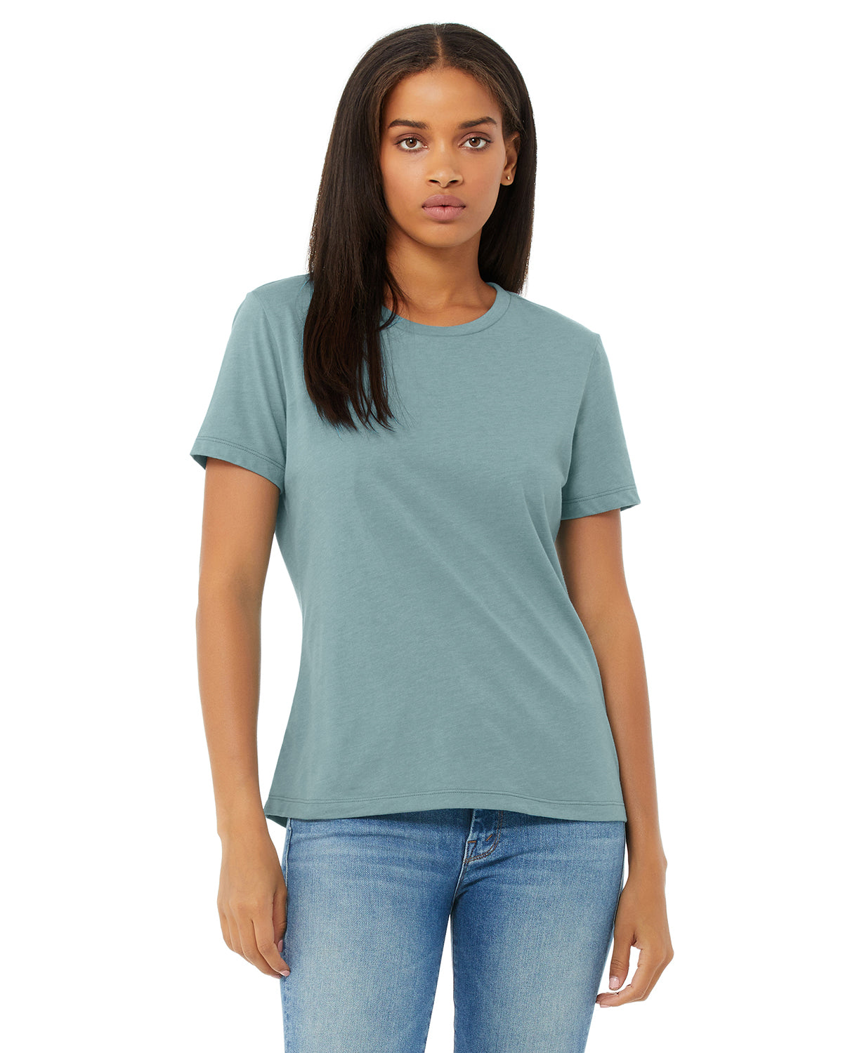 Women's Heathered Relaxed Jersey Short-Sleeve T-Shirt - Heather Blue Lagoon