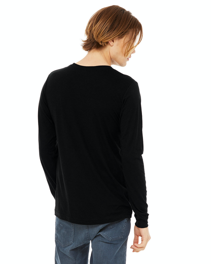 Unisex Jersey Long-Sleeve T-Shirt - Solid Black Triblend